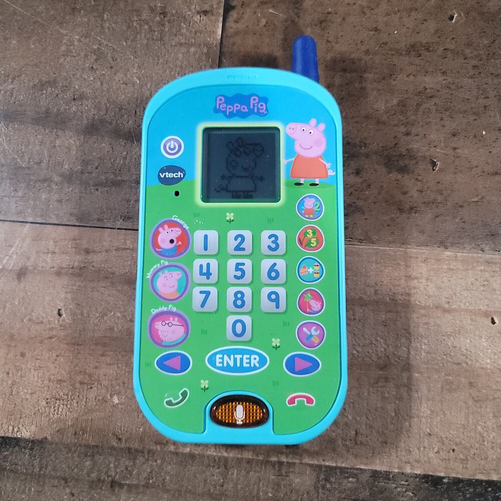 Vtech Peppa Pig Let's Chat Learning Phone Numbers Counting Phrases